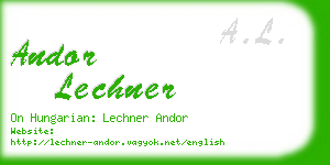 andor lechner business card